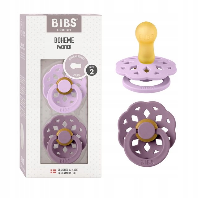 Bibs Boheme apvalus čiulptas 2 vnt 6m+ violetinis