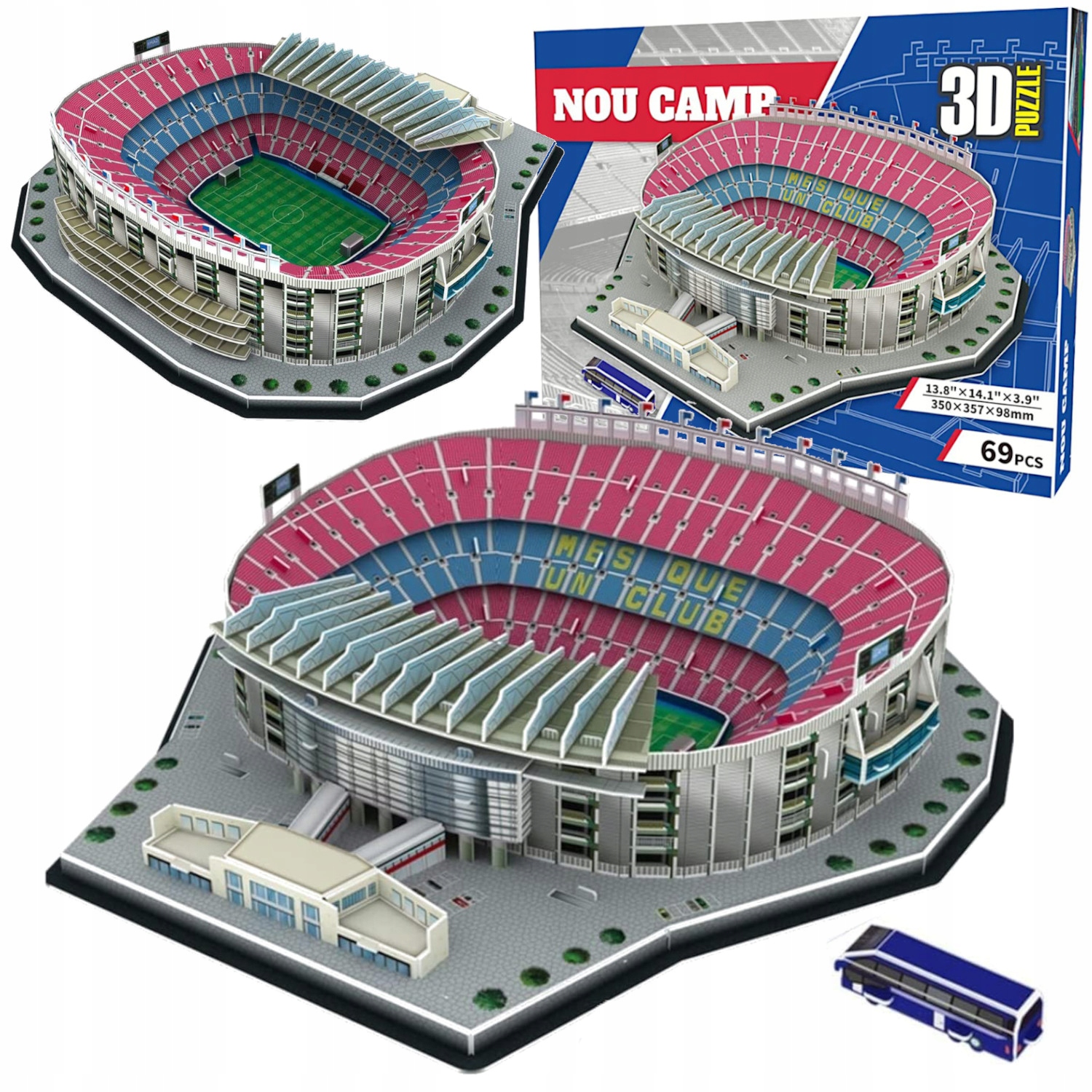3D DĖLĖS FUTBOLO STADINO STADIONO STOVYKLĖ NOU FC BARCELONA MODELIO FUTBOLO AIKŠTĖ 69e