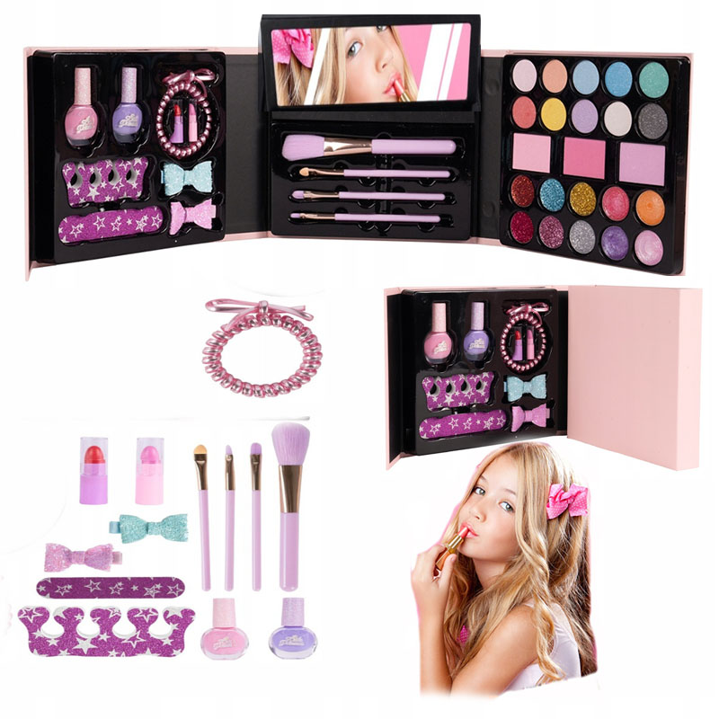 KAIP DOVANA MAKE UP rinkinys DAŽAI Kosmetikos makiažas Išlankstomas VEIDRODIS
