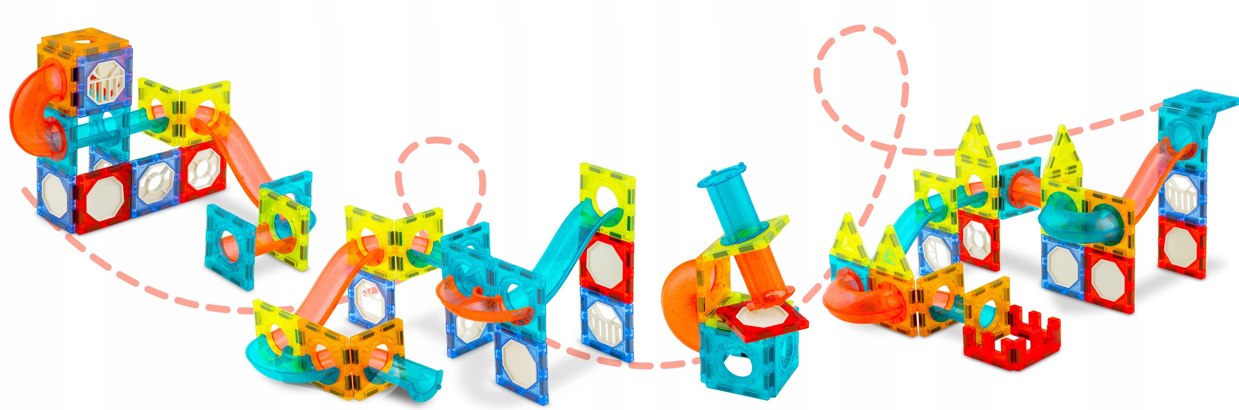 RicoKids magnetiniai edukaciniai 3D blokai, 75 dalys