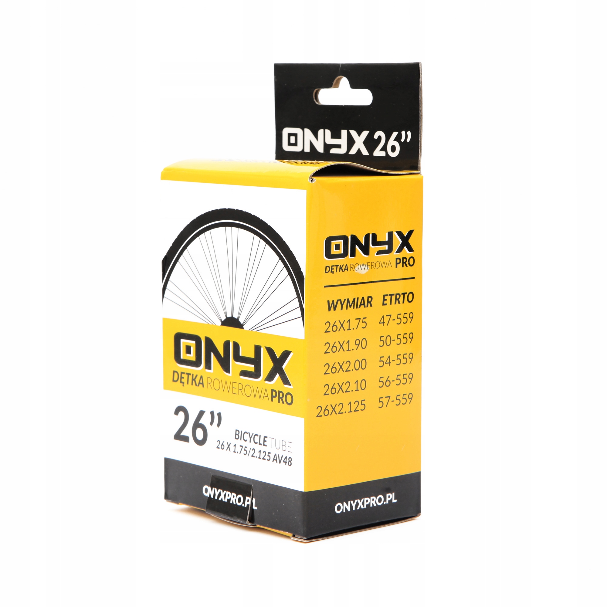 Onyx dėtis dviračiui 26x1.75/2.125 AV 48mm
