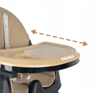 Twinky Baby MAXI SWING 2 in 1 maitinimo kėdutė - Reguliuojama - Juoda
