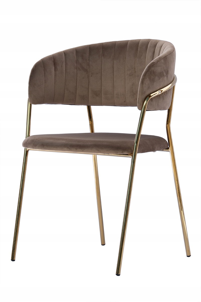 MODERN GLAMOUR CAPPUCCINO VELVET MINŠTA AKSOMINĖ VIRTUVĖS KĖDĖ