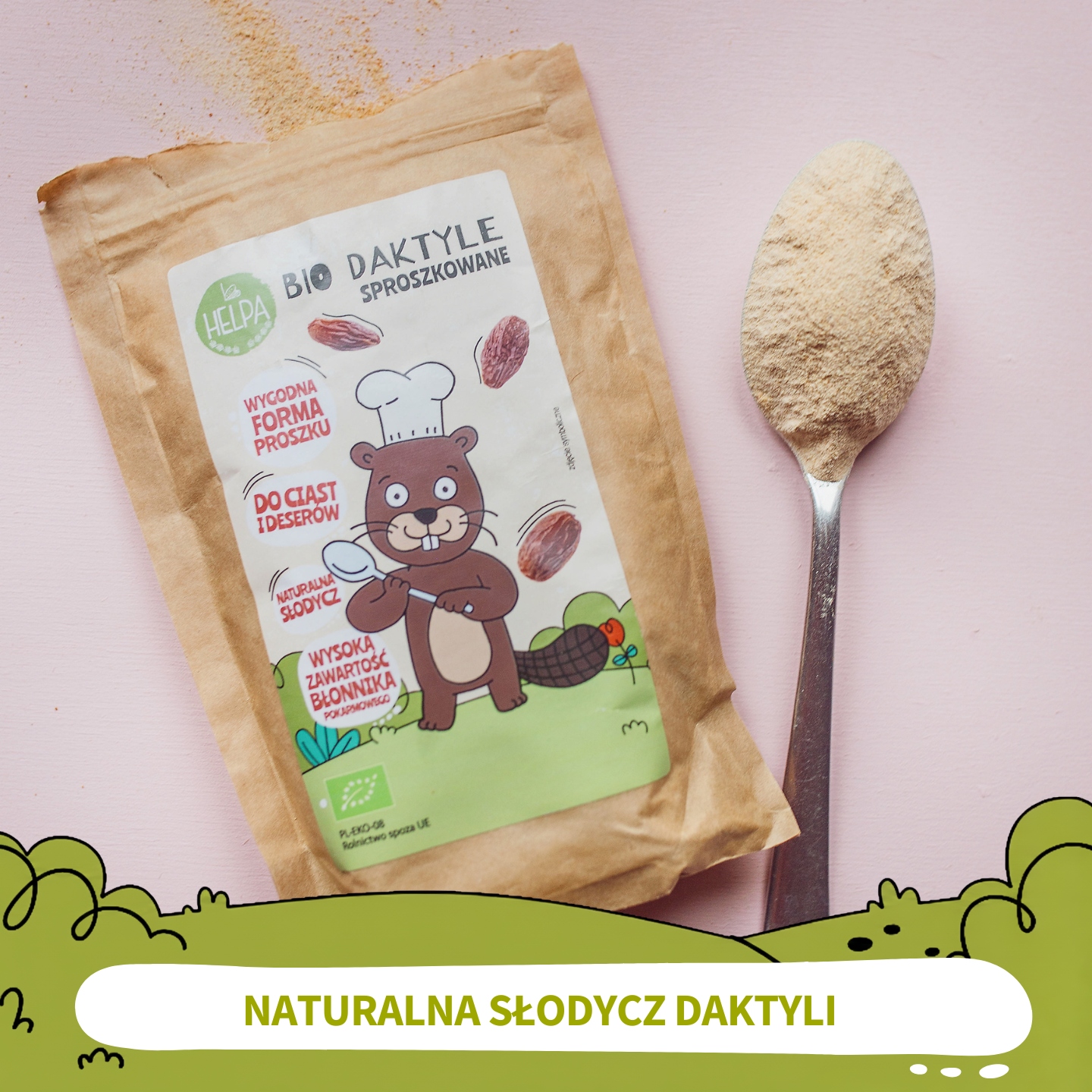 Helpa šiltos datulės, milteliais pavidalo, 3 szt.