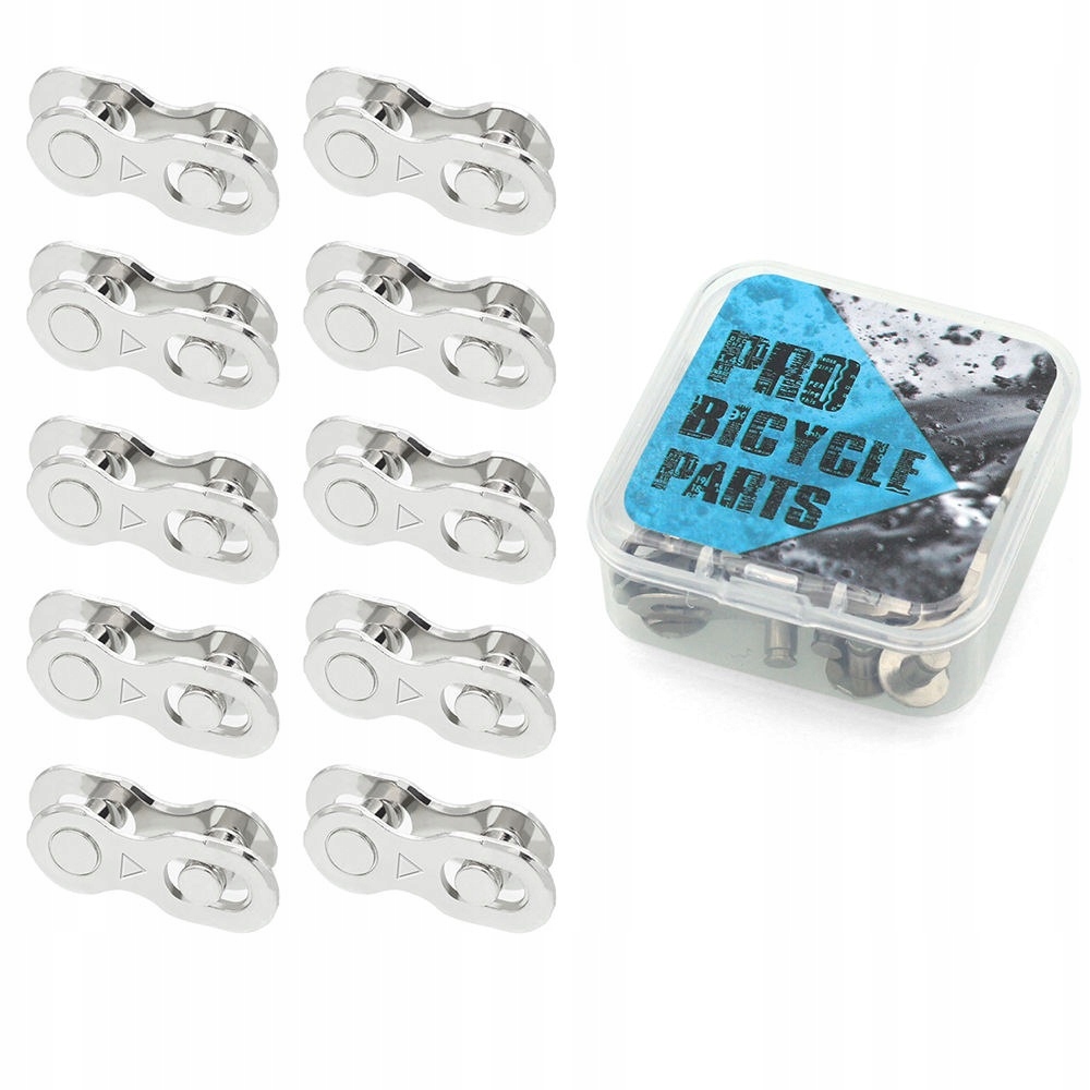 10 vnt. Chain clip 6,7,8 rows BOX silver AUTOMATIC