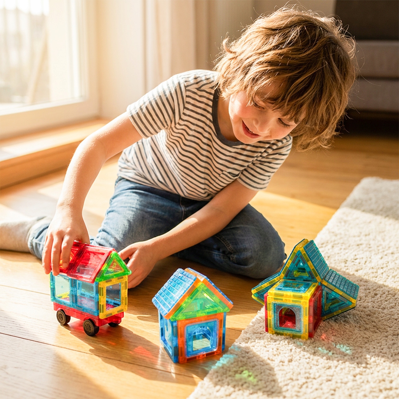 3D MAGNETINIAI BLUKAI, MOKYMOSI KONSTRUKCIJA, DIDELIS 70 EL MAGNETINĖ DĖLĖLĖ