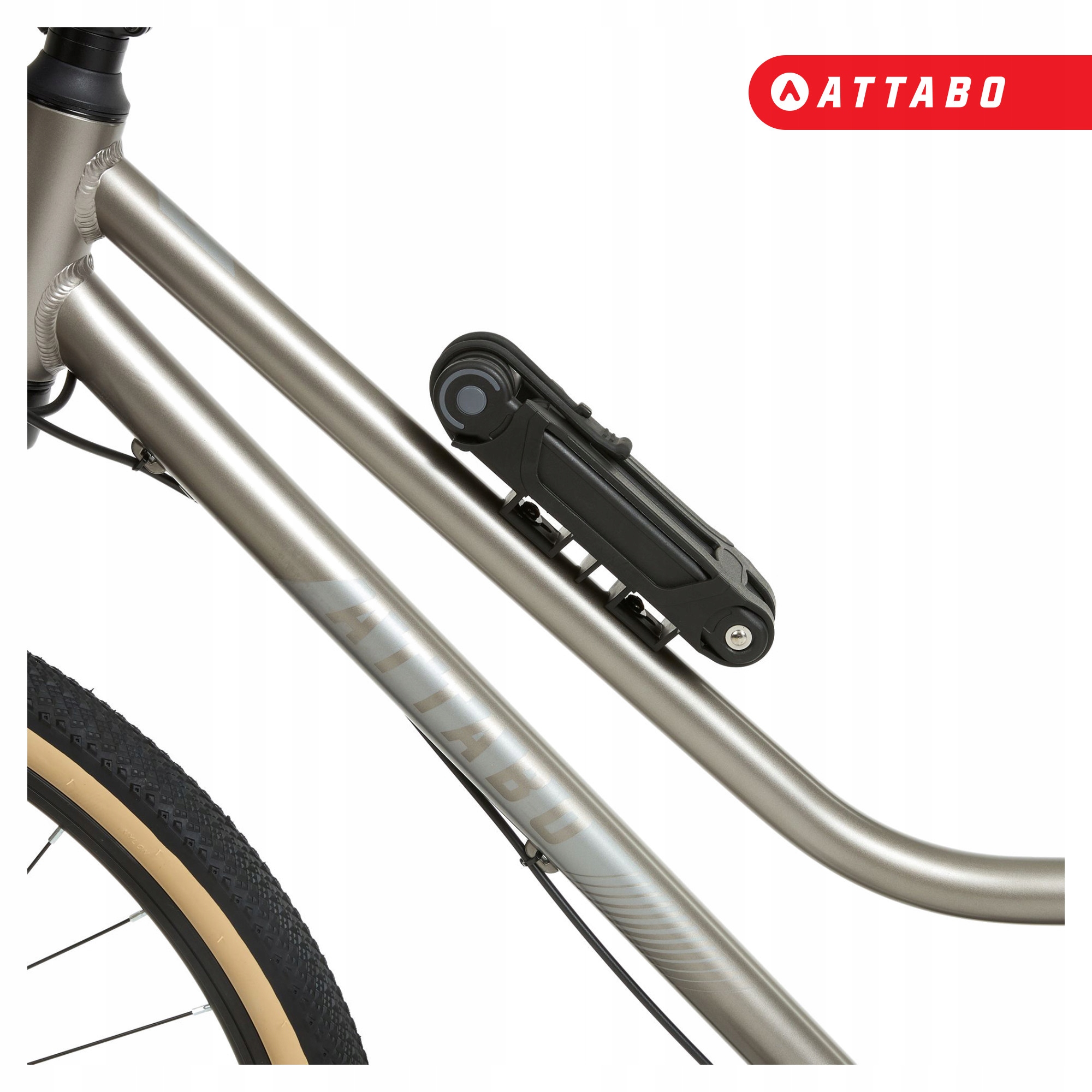 Attabo plieninė dviračio spyna 84 cm