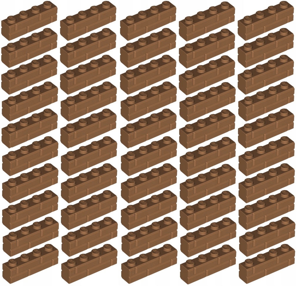 LEGO grąsinė 1x4 nugato spalvos 50 vnt