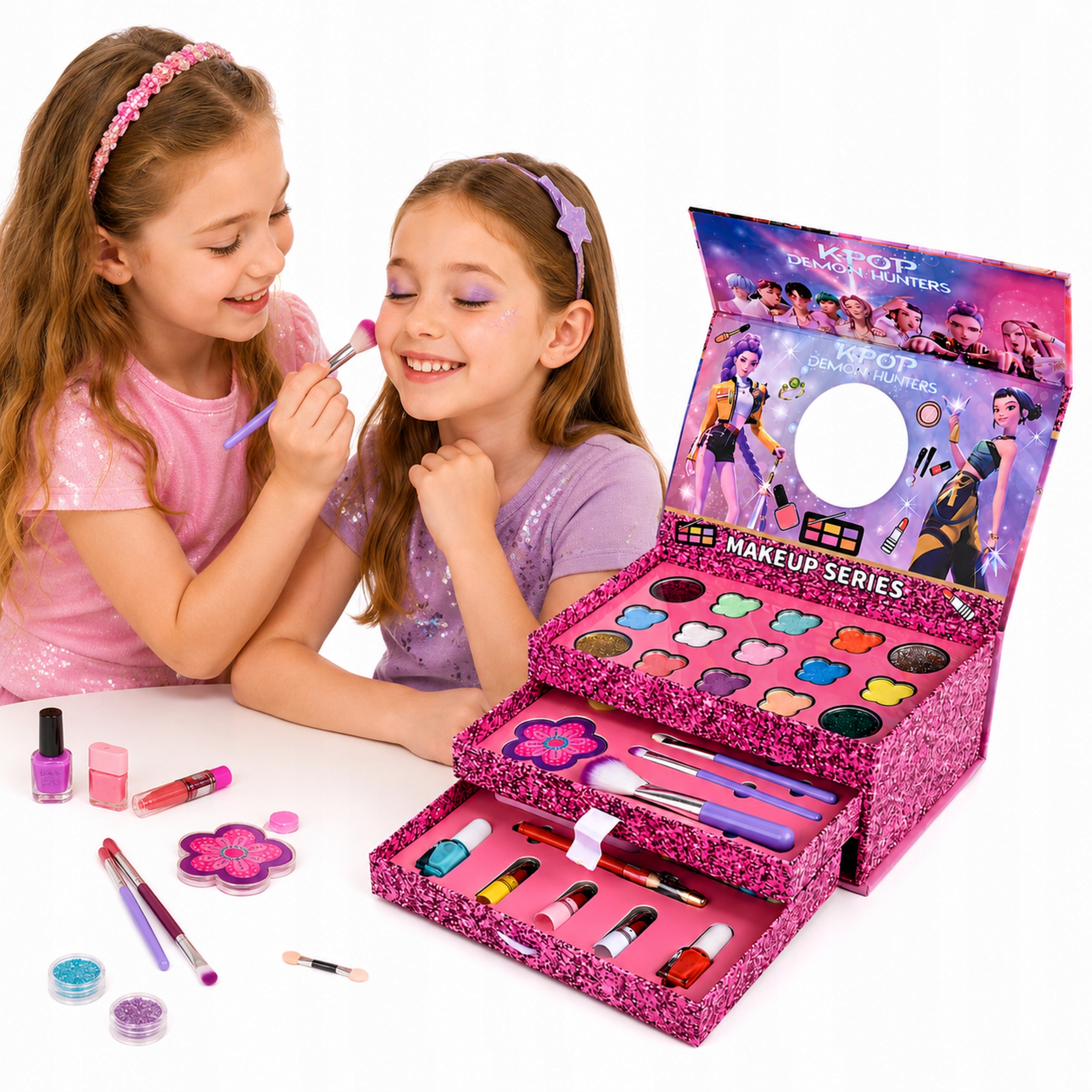 MAKIAŽO RINKINYS VAIKAMS, XXL BOX K-POP DEMON HUNTERS MAKEUP SERIES