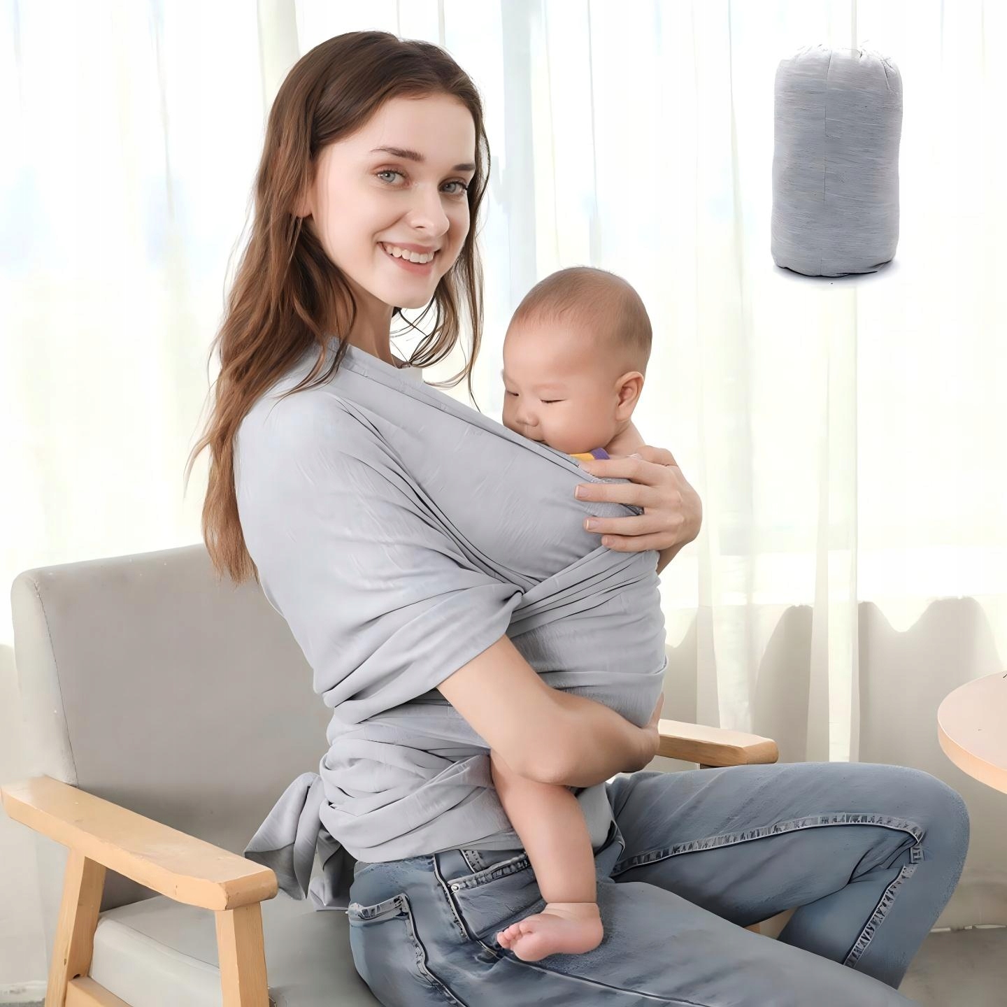 Slingas nešioti kūdikius iki 20 kg, medžiaginis