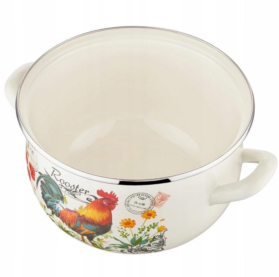 Emaliuotas puodas Tradicinis emaliuotas puodas baltas indukcinis 2.1L 16cm