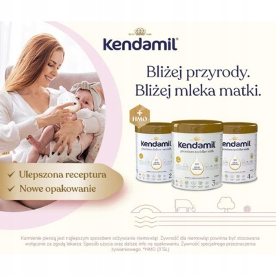 Kendamil 1 pradinės formulės pienas 800 g be žuvies ir palmių aliejaus