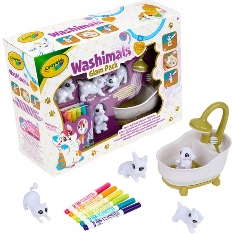 Crayola žvėreliai su markeriais ir šepetėliais Washimals