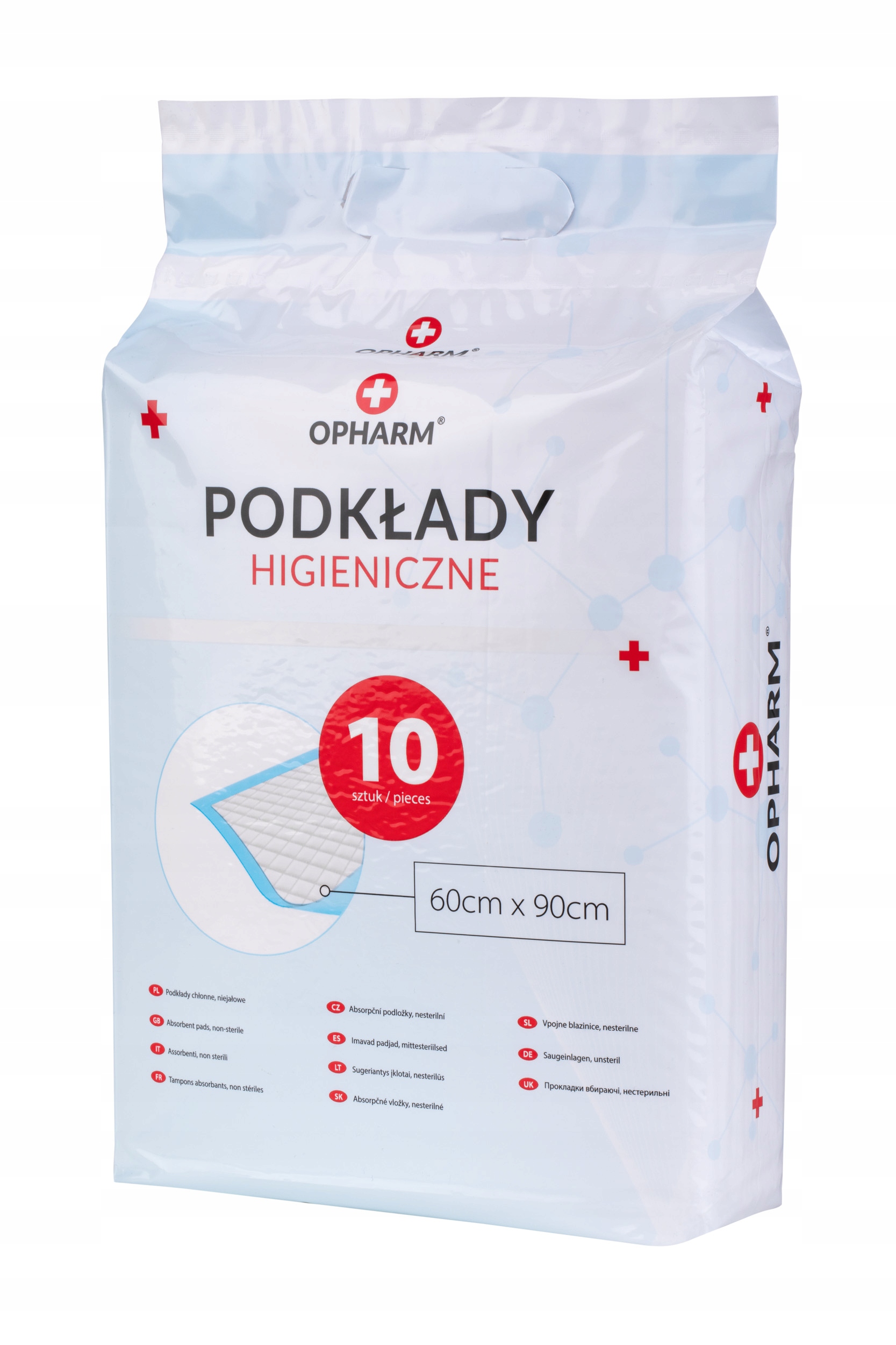 SUgeriantys HIGIENINIAI Įklotai 90X60 10 vnt. STRONG OPHARM PL