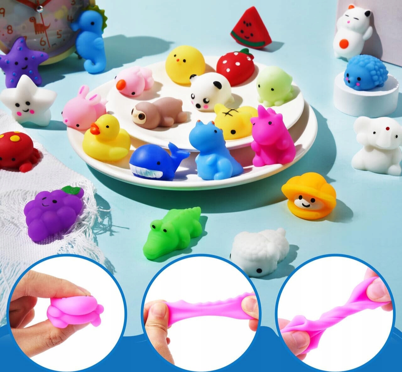 Gniotek antystresowy Squishy Mochi zwierzęta 25 szt
