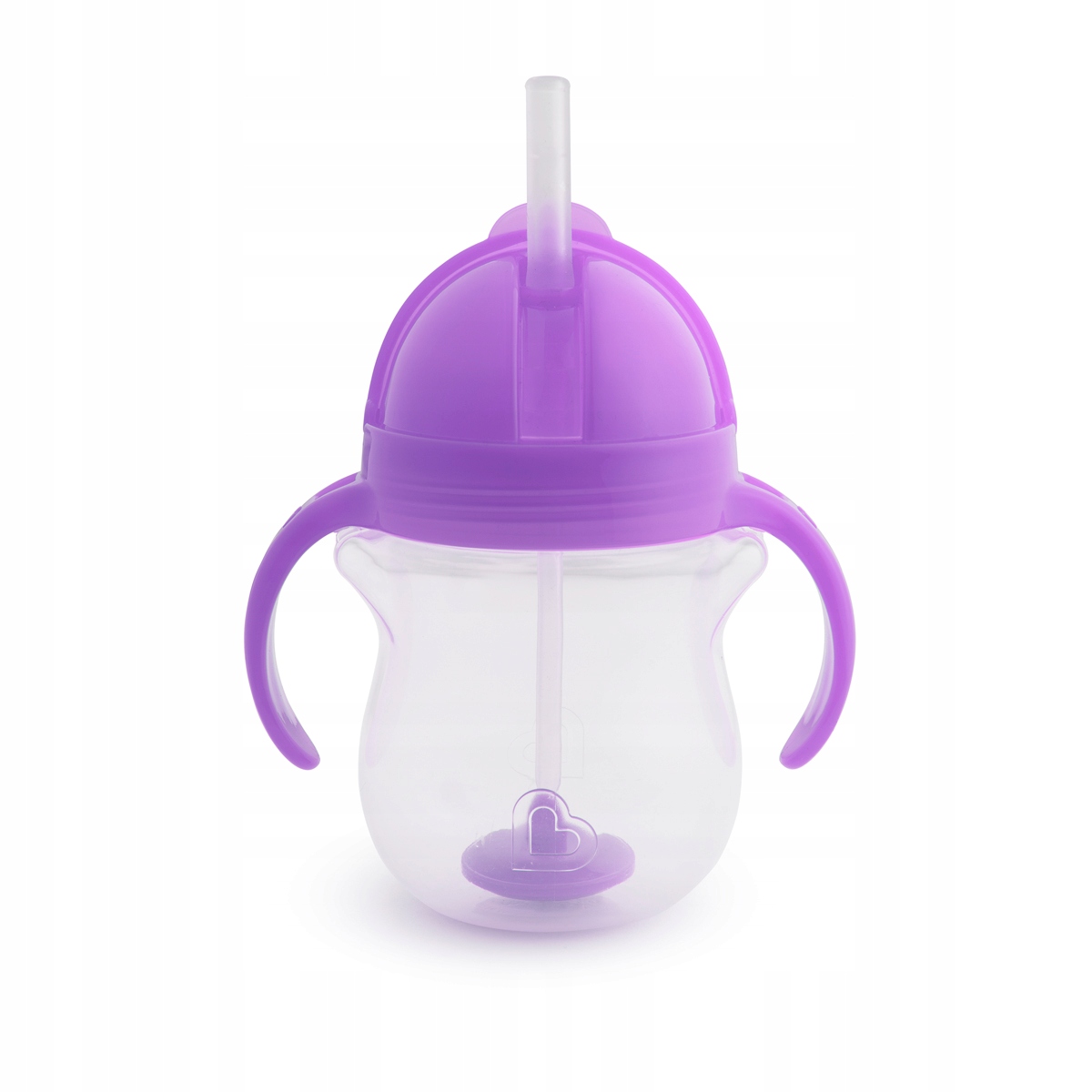 Munchkin puodelis su apsvariniu šiaudeliu 207 ml, violetinis