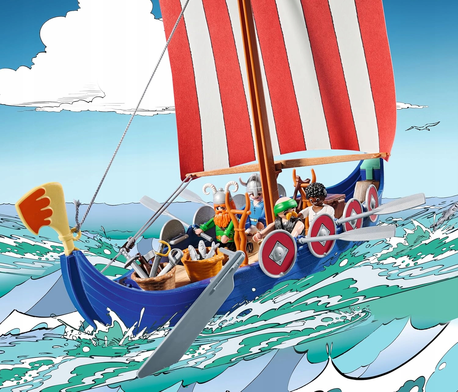 Playmobil Asterix pirati laivas 71888 su 4 figurėlėmis