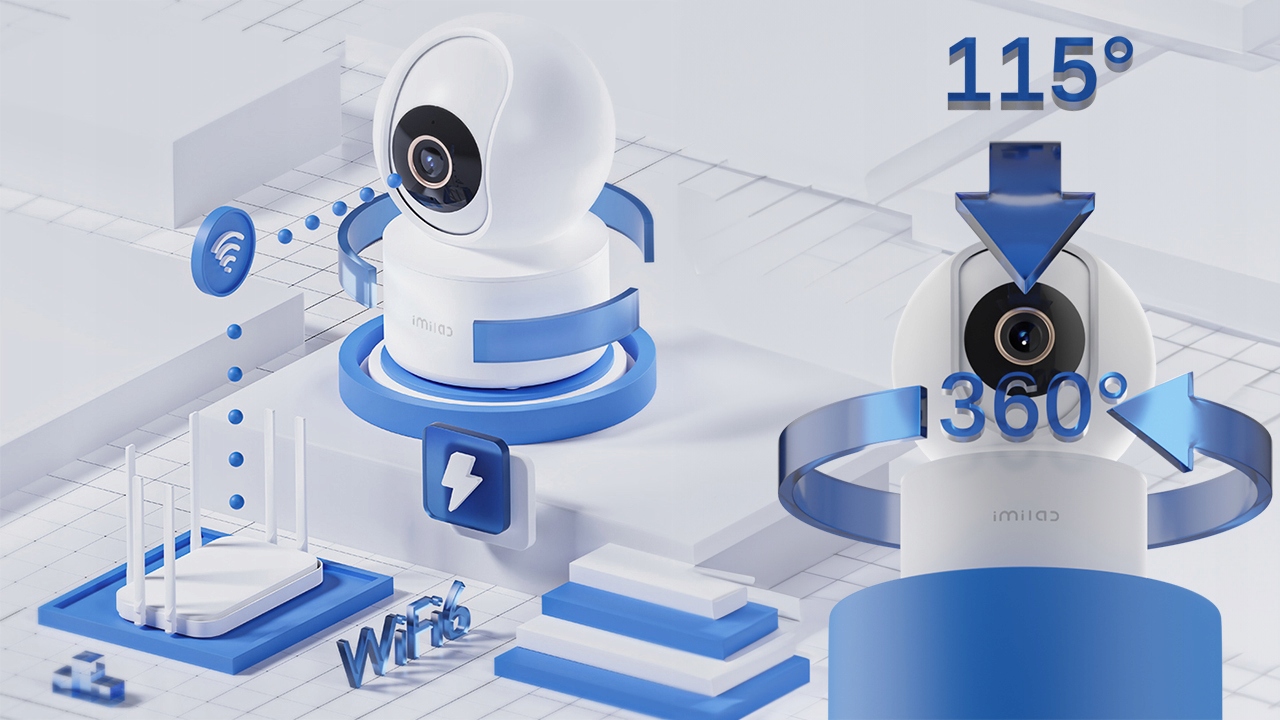 IMILAB C22 Mijia sukamoji kamera monitoringui 360°