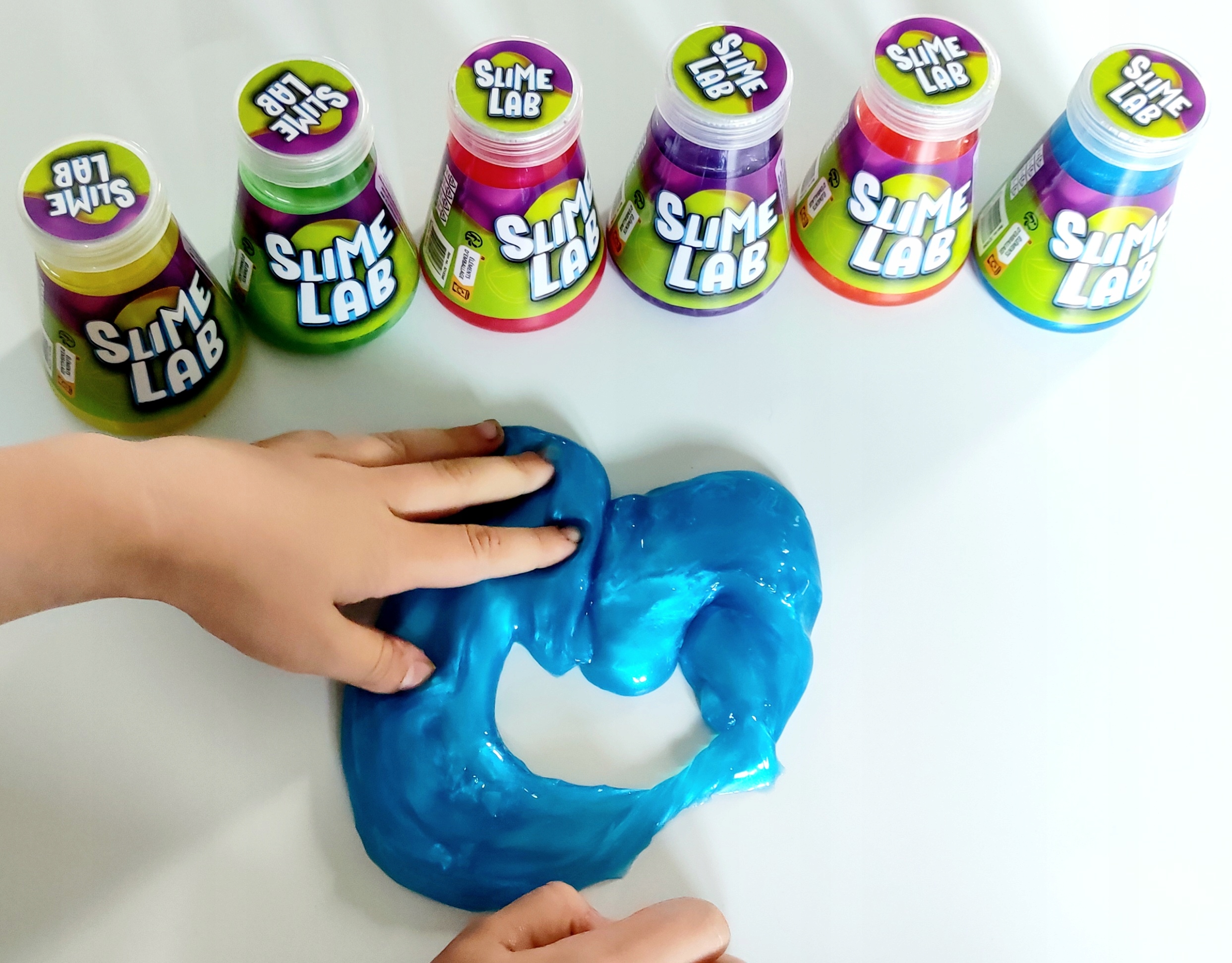 SENSORY MASS vaikams SLIME LAB blizgesys dėžutėje, 1 vnt, įvairių spalvų