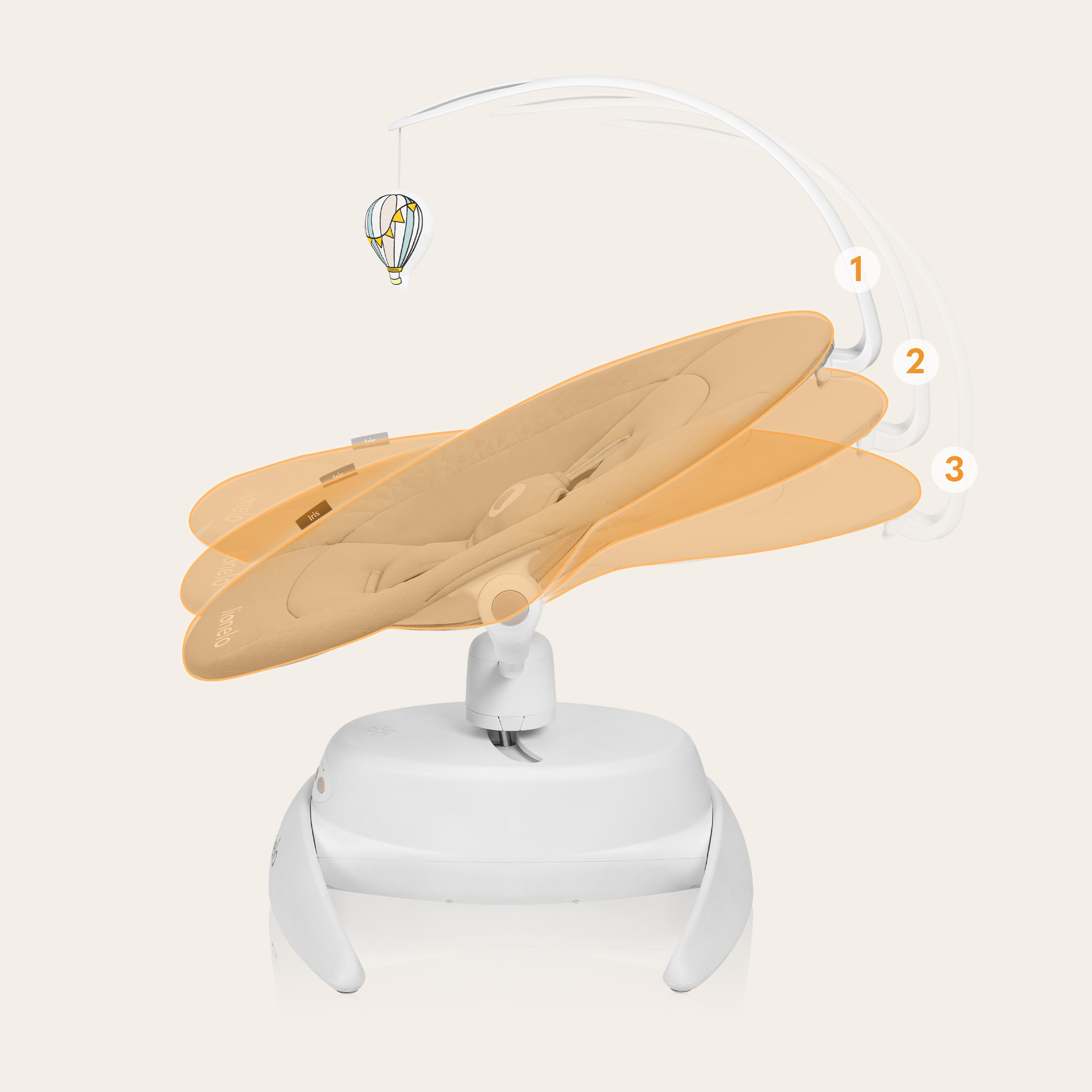 Lionelo Iris elektrinė supama-gulėjimo pakliūnė 0-9 kg