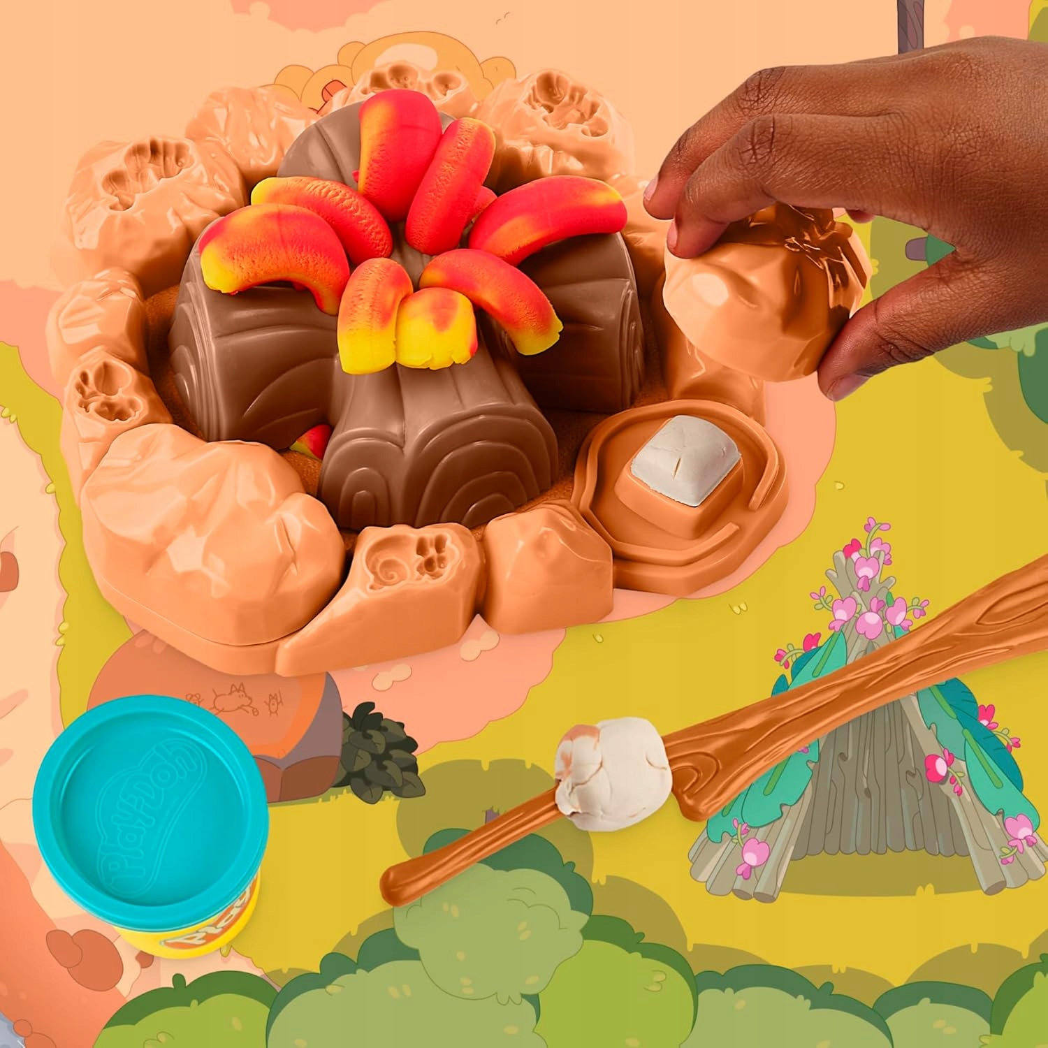Play-Doh Bluey kempingo plastelinos rinkinys 8 vnt