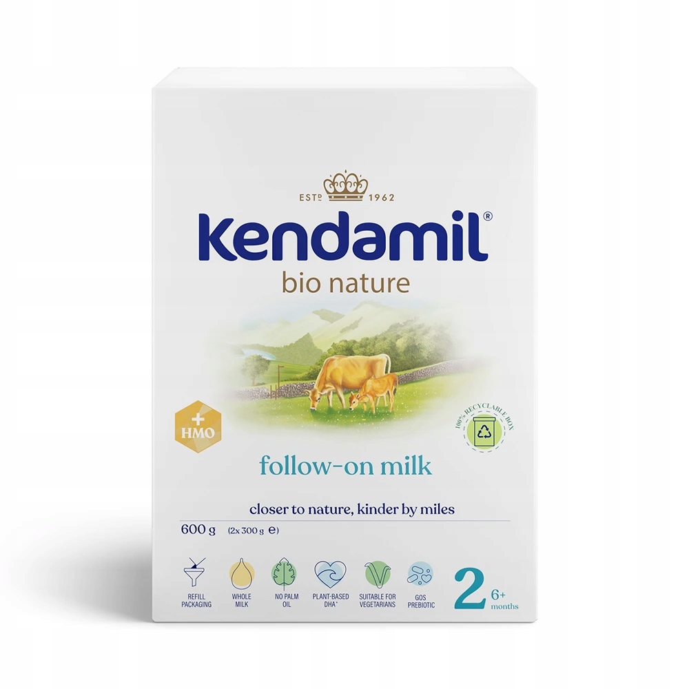 Kendamil 2 BIO pieno gėrimas 600g be žuvų alyvos