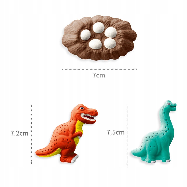 Rinkinys vaikiškoms 3D dinozaurų figūroms dažyti