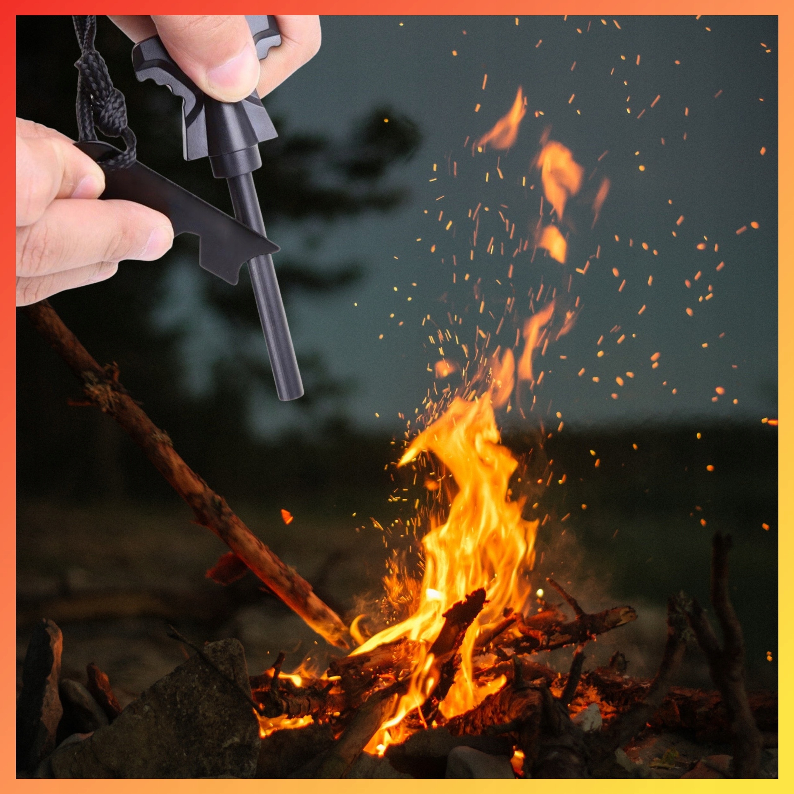 ZESTAW SURVIVALOWY WOJSKOWY NIEZBĘDNIK KARTA PRZEŻYCIA 21W1 KRZESIWO 11CM