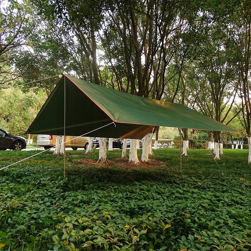 TARP vandeniui atsparūs TERMINIAI KEMPINGŲ LAKŠTAI 3X3 m SAULĖS BURĖ