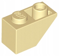 LEGO smėlio spalvos nuožulni plytelė 2x1