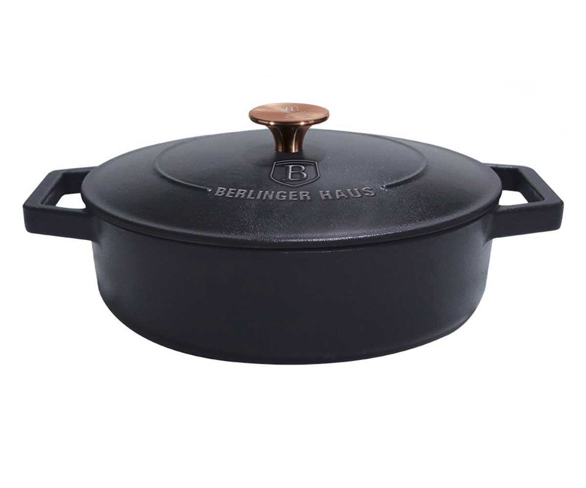 KETUS PUODAS 26 CM 2,6L INDUKCINĖS DUJOS MĖSOS KEPIMO TROŠINIMO MADA