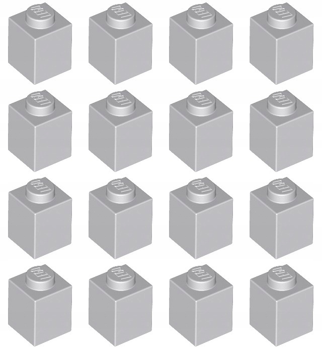 LEGO 3005 KLATA 1x1 šviesiai pilka (9g) 16 vnt.