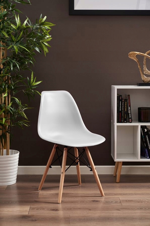 Skandinaviško stiliaus kėdė su balto buko kojomis, skirta PREMIUM Kitchen Living Room