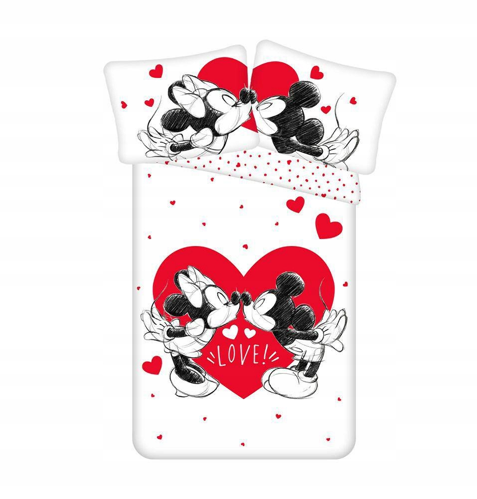 Patalynė MICKEY MOUSE MICKEY DISNEY medvilninė antklodė 140x200 pagalvė 70x90cm
