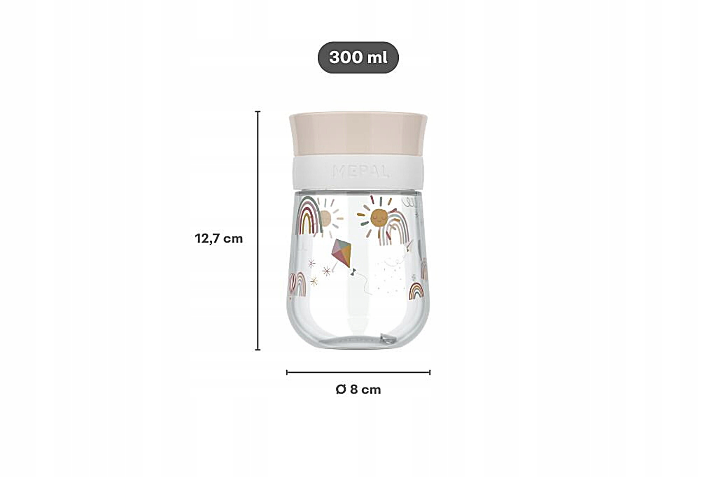 MEPAL VAIKŲ MOKYMO PUODYKLĖS MOKANTIS GERTI MIO 360° 300 ML DRAUGAI