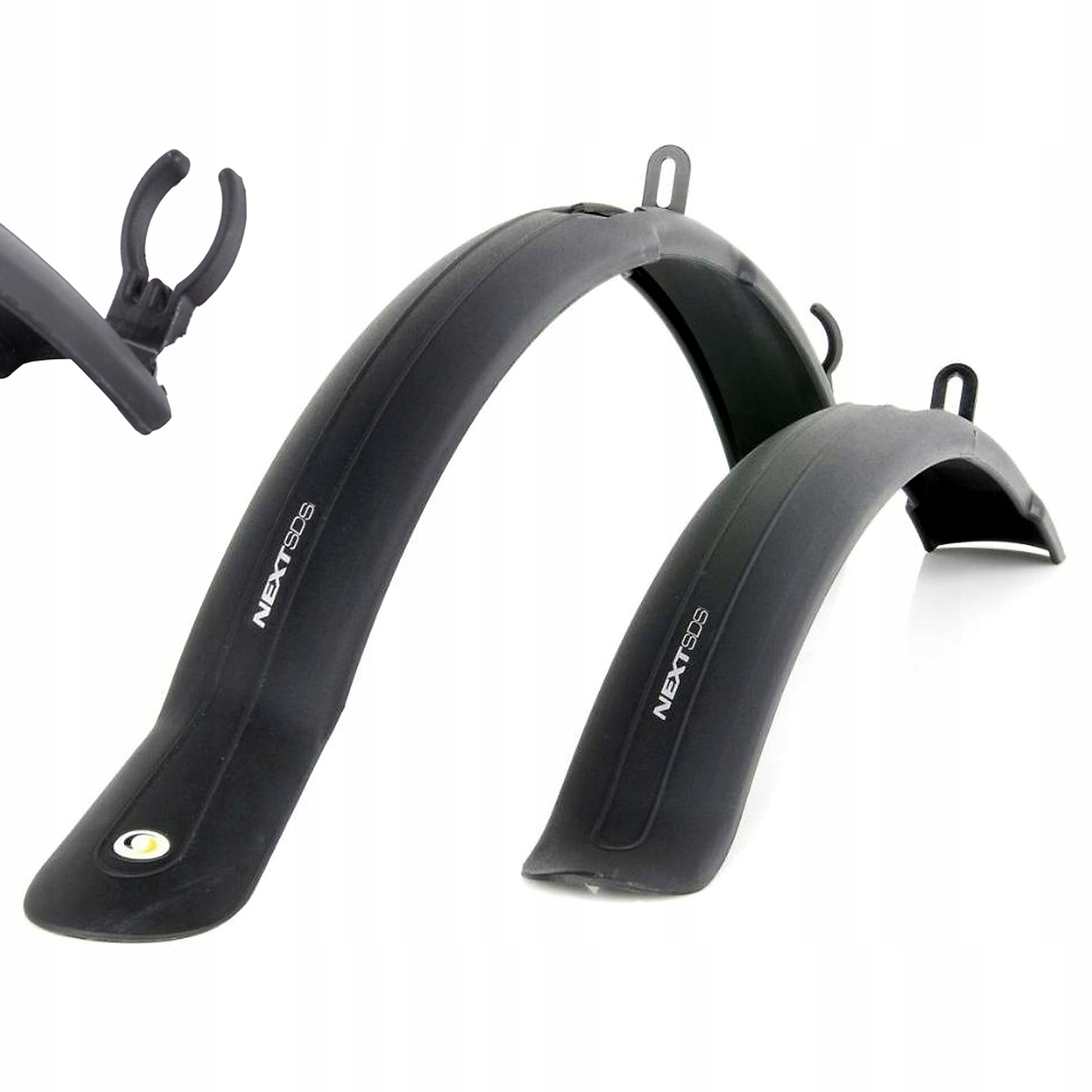 PILNAS DVIRAČIO SPARŲ RINKINYS PRIEKINIS GALINIS JUODAS 24 26 27 28 eBIKE