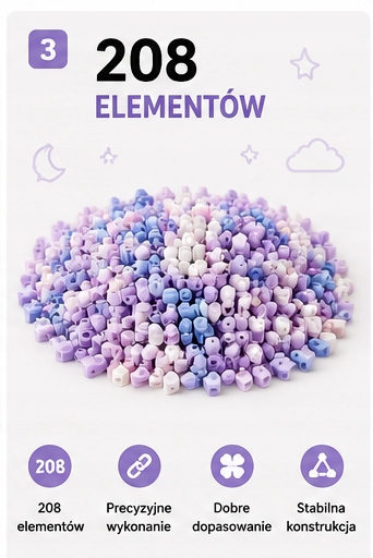 Mini Blocks Lavender Bunny 208 vnt. Mikroblokai 8+