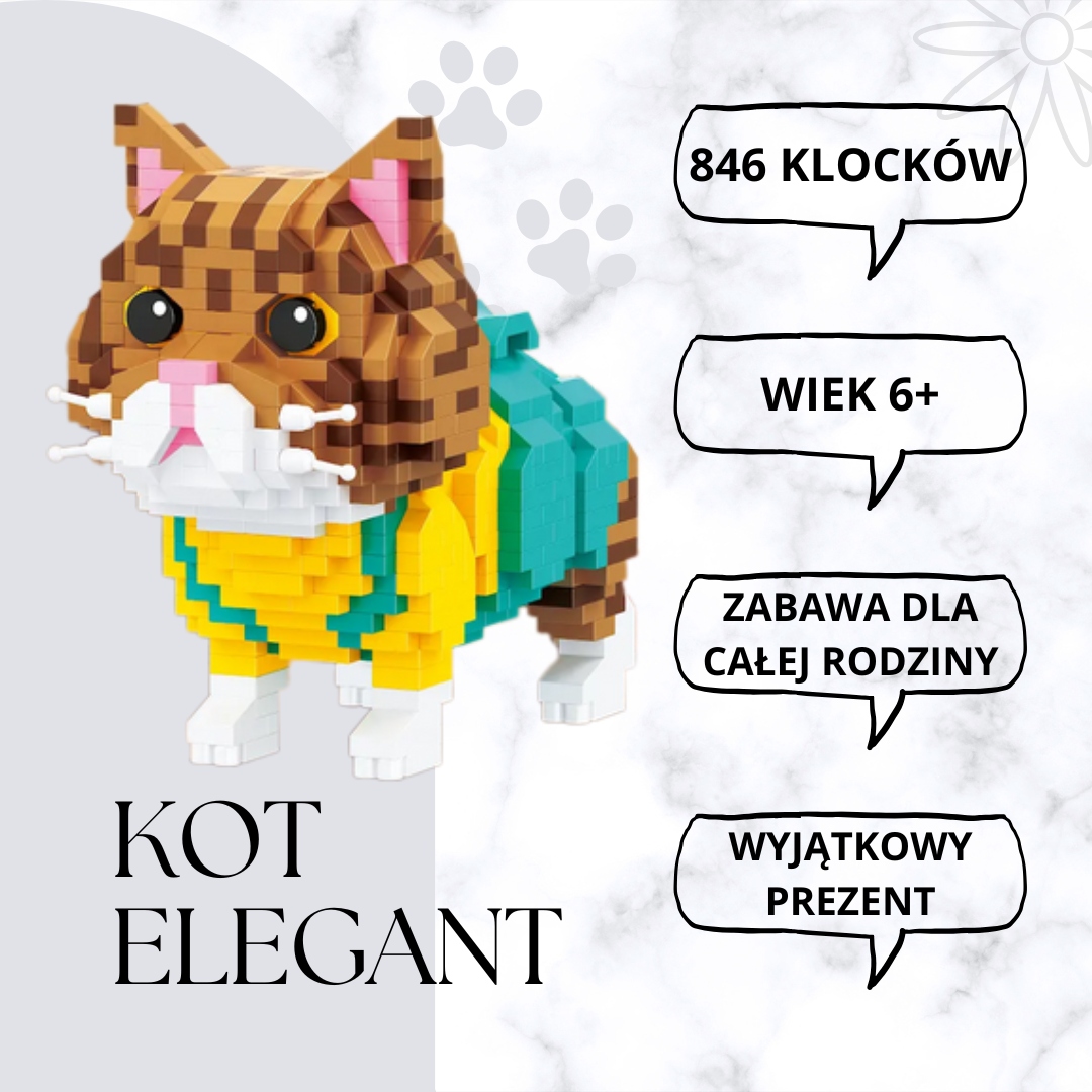 Cat elegant Konstrukciniai blokeliai 846 vnt. DOVANA