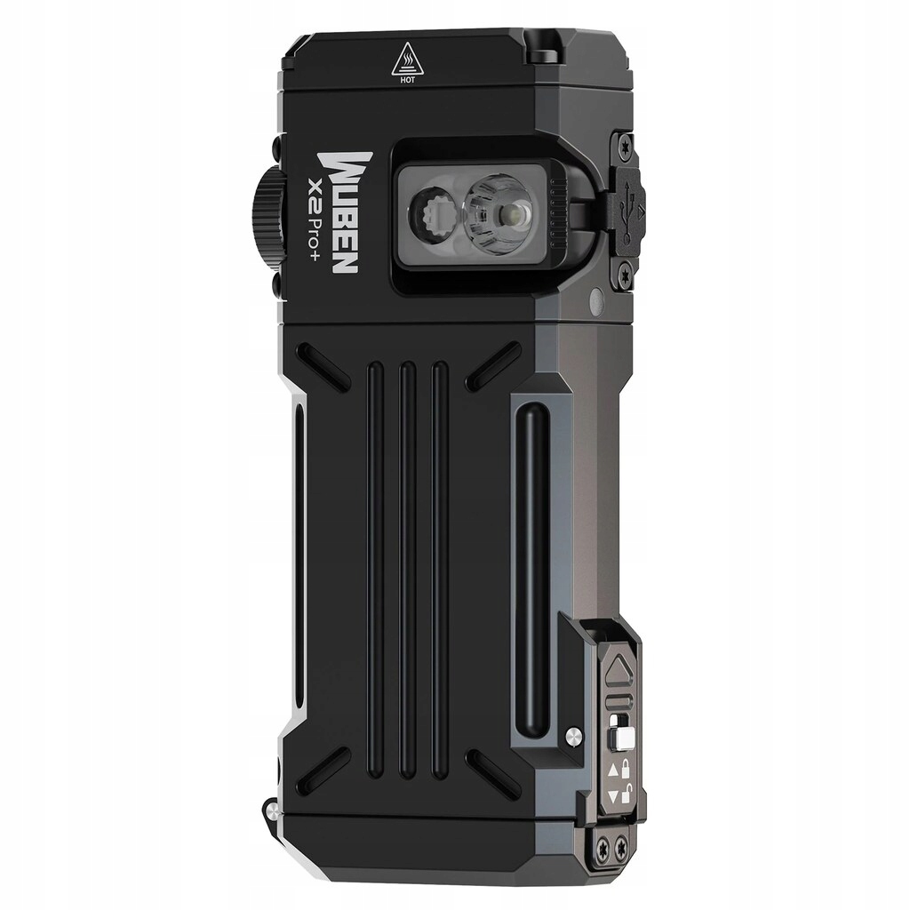 Wuben X2 Pro+ Black kompaktiškas EDC įkraunamas žibintuvėlis – 1500 liumenų