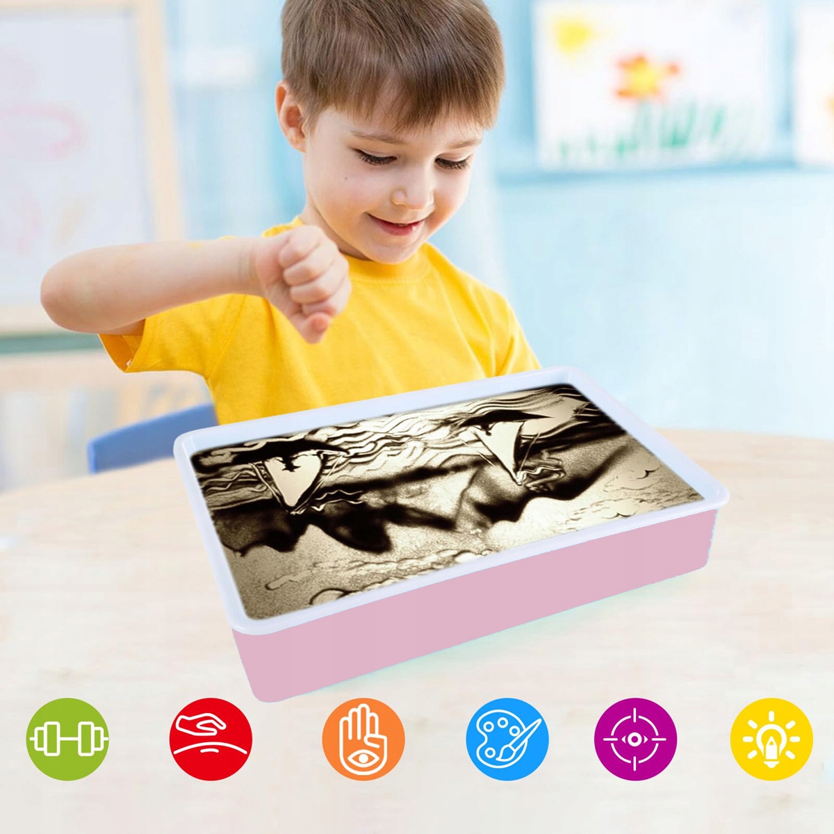 Smėlio piešinio rinkinys su 7 LED