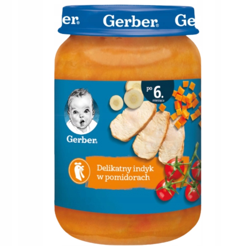 Švelni kalakutiena pomidoruose vakarienė nuo 6 mėnesių 190 g Gerber