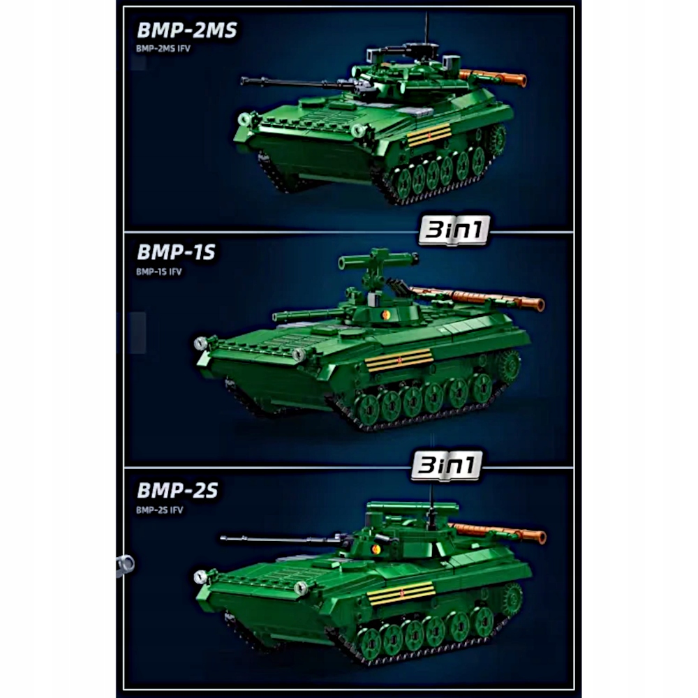 Sluban konstruktoriniai klockai tankas BWP-2MS