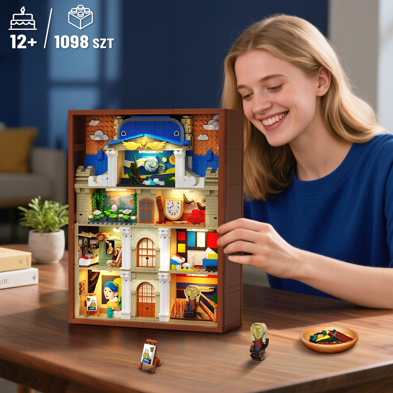 KNYGŲ BLOKAI NOOK PUZZLE HOUSE KNYGNYNAS STARRY NIGHT SCREM DOVANA 7 viename