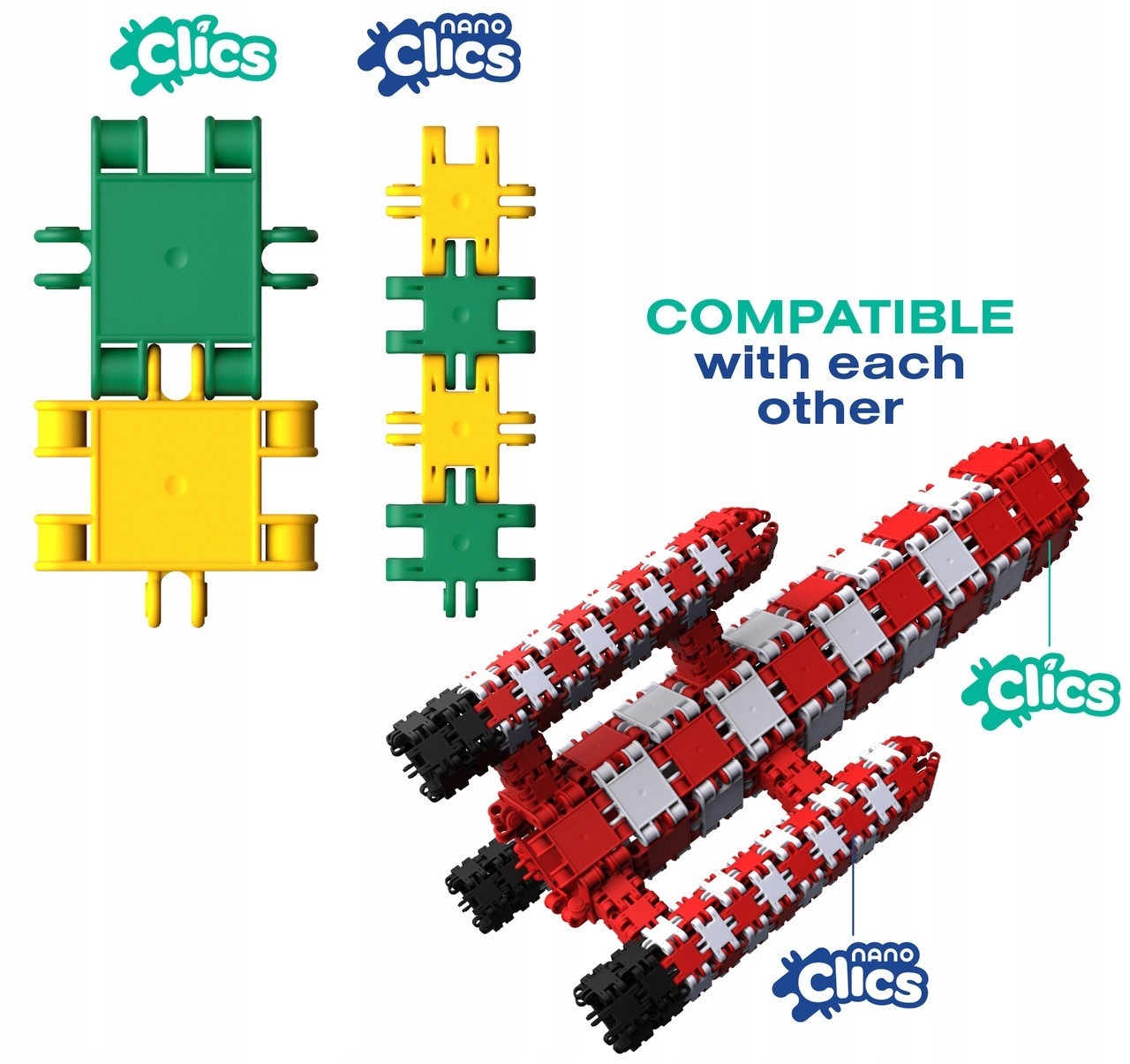 Clics Nano klocki konstrukcyjne 250 elementų