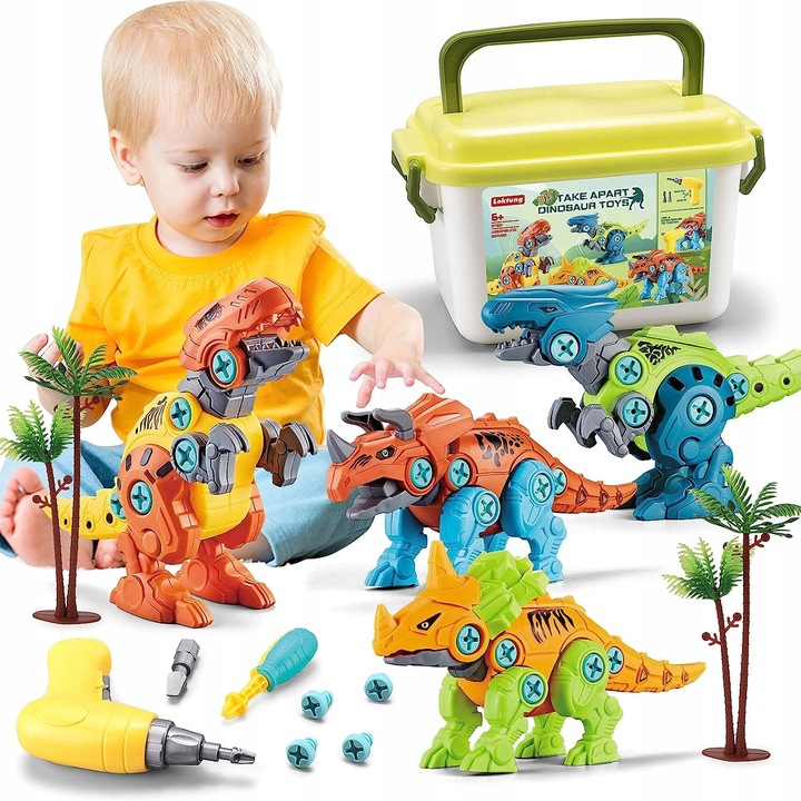 KŪRYBINIAI KONSTRUKCINIAI BLOKAI DINOZAURAI, skirti GRĄŽIMO GRĄŽŲ RINKINYS