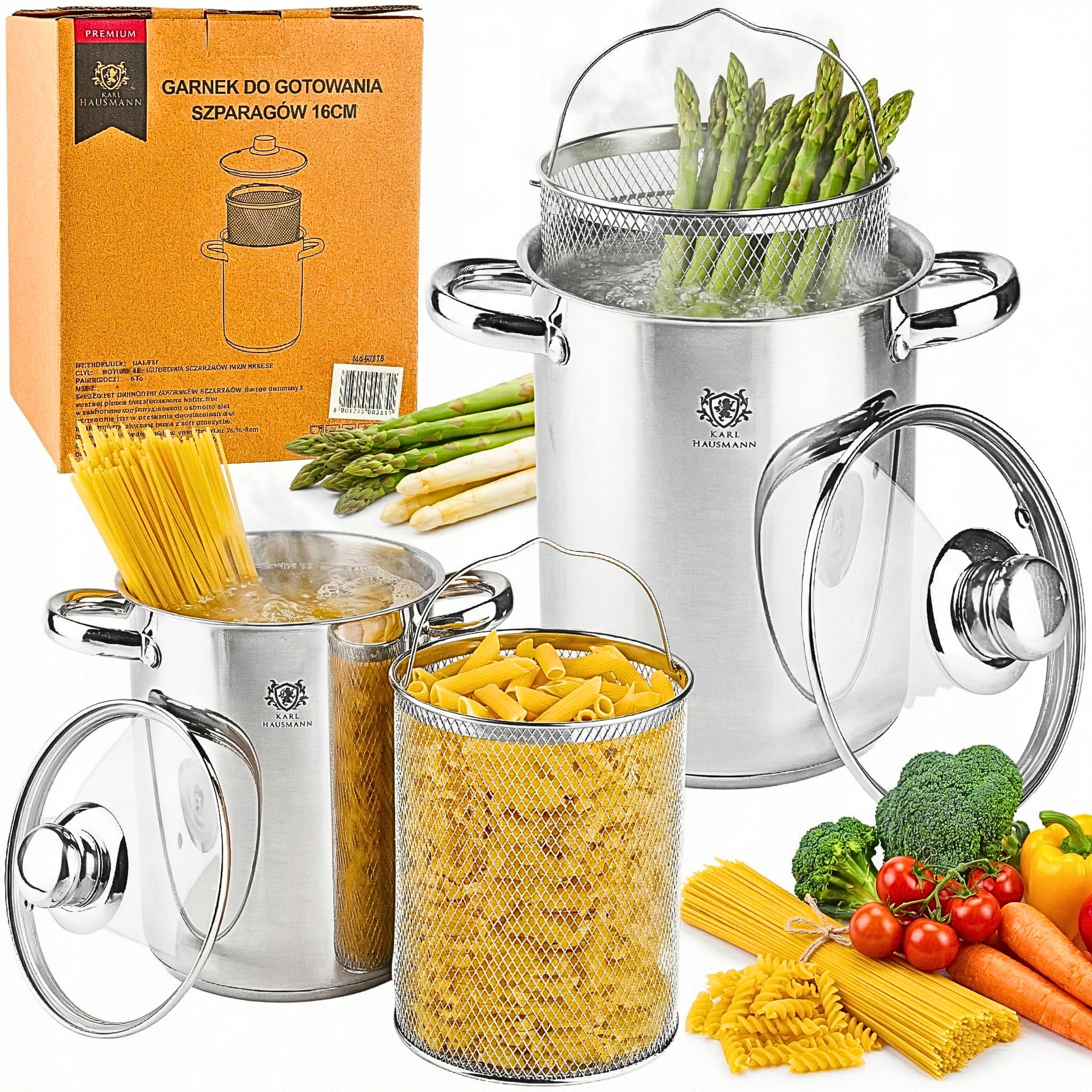 PUODAS ŠPARGŲ, MAkaronų, KUMPIO VIRTUVĖJE, PUODAS KOŠTUMUI, 4L, INDUKCIJAI, DUJOS