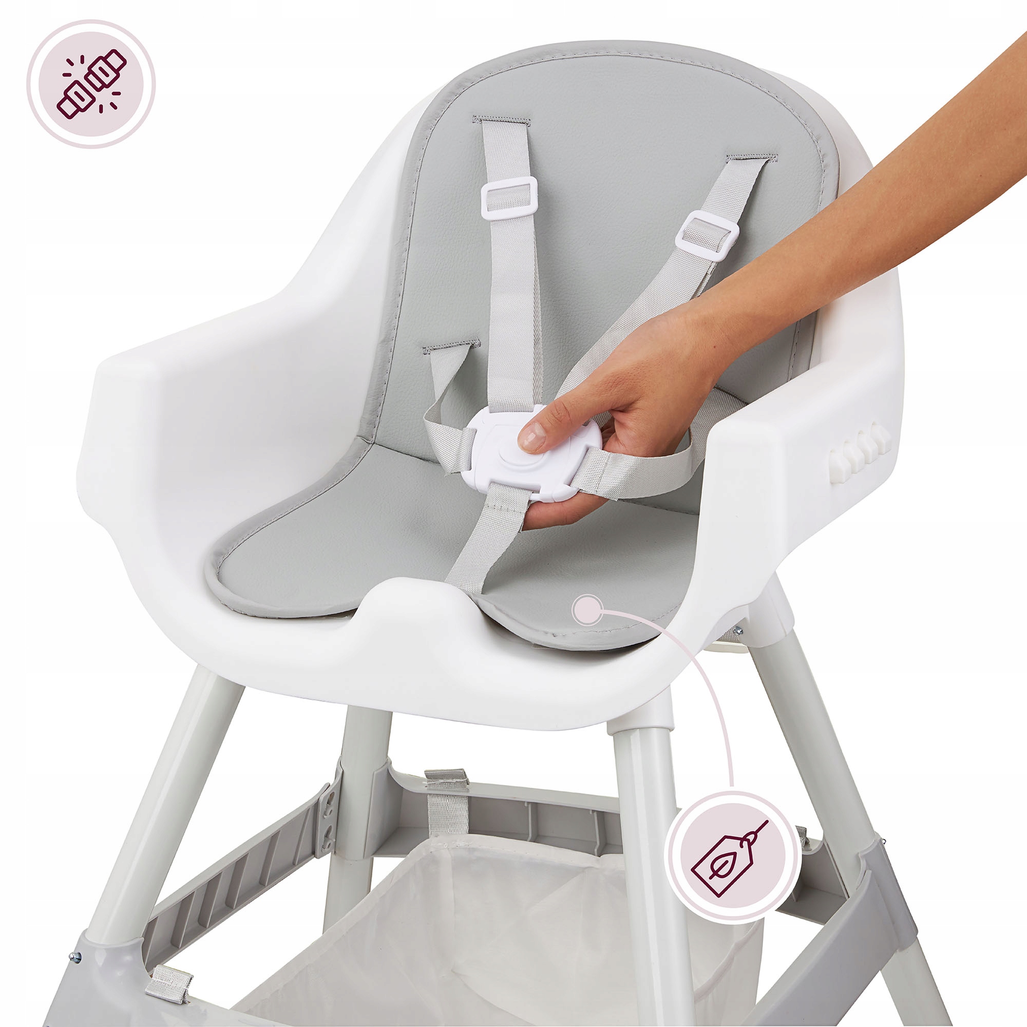 Moby System maitinimo kėdutė 2 in 1 reguliuojama