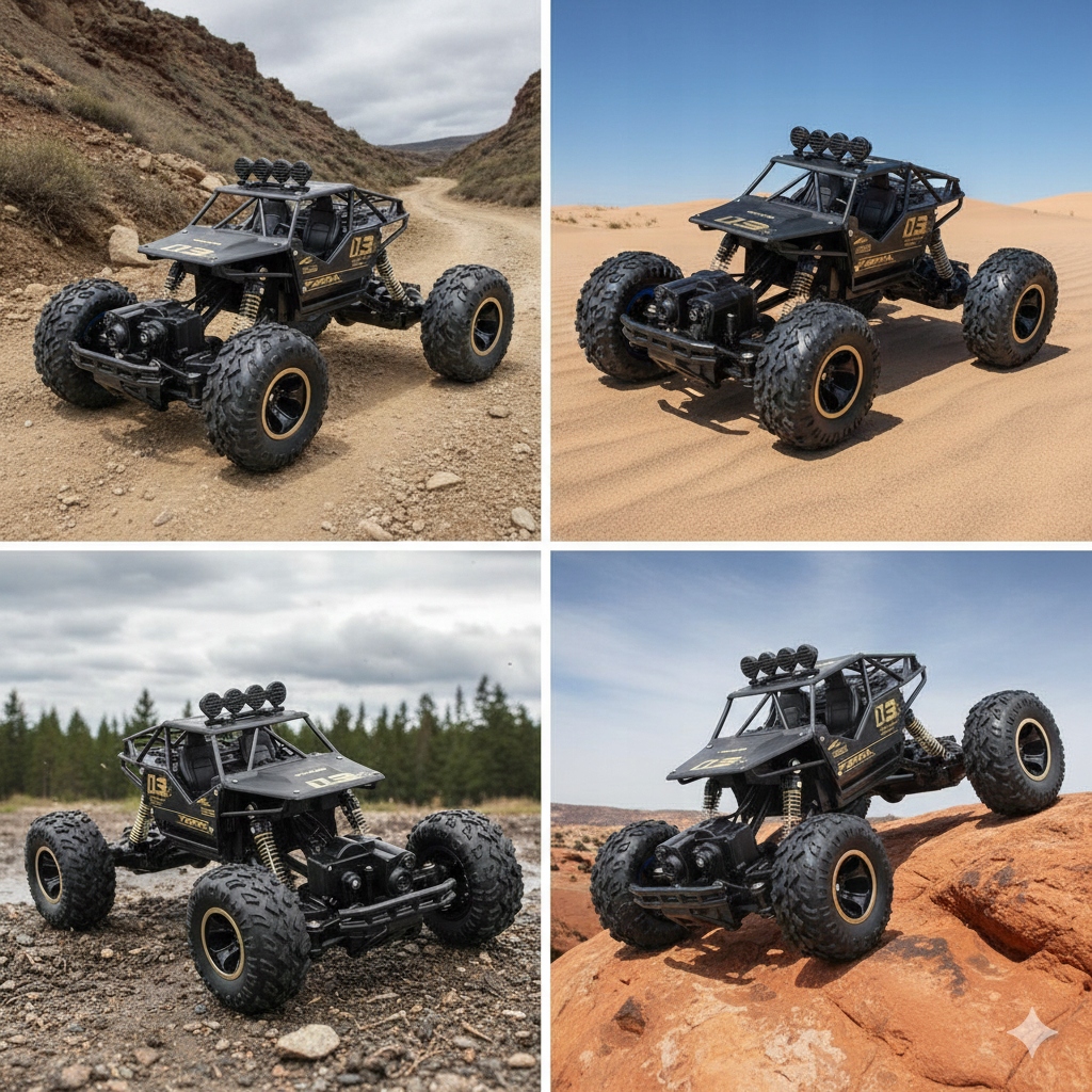 EDAXE valdomas automobilis metalo 4x4 tereninis