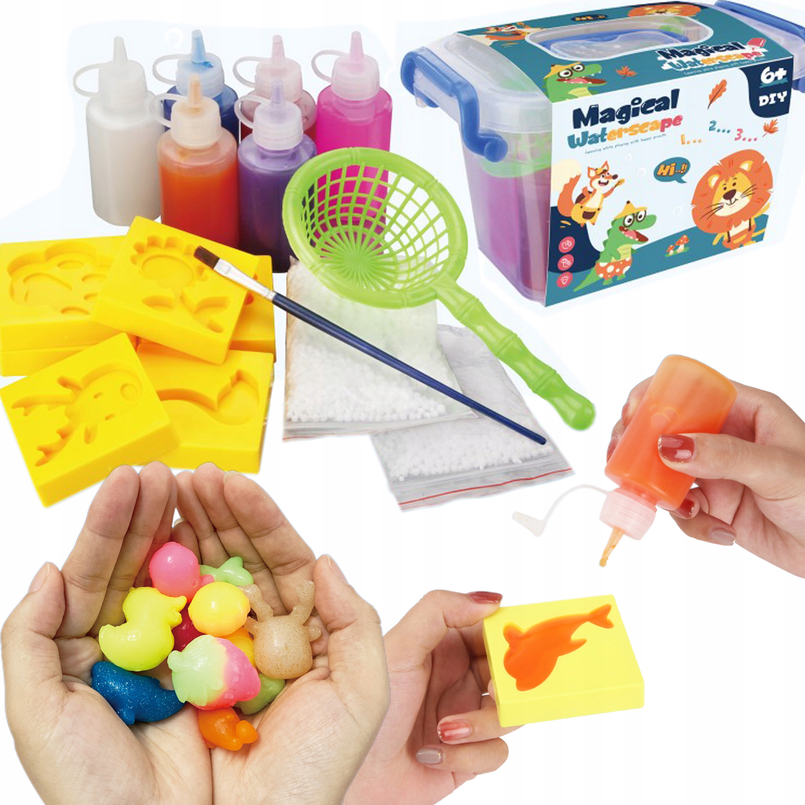 PLASTIKAS PASAS VAIKAMS GEL DIY CREATIVE RINKINYS AQUA GEL