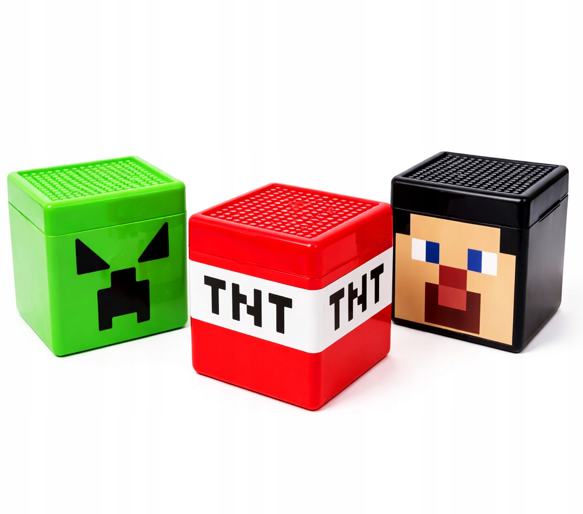 Pixele 3D magnetiniai blokeliai 180 vnt + FIGURINES Box blokelių rinkinys